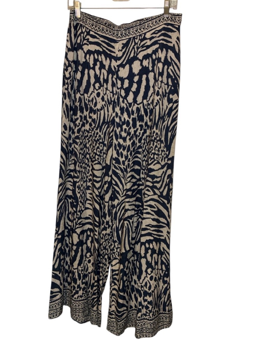 Molly Bracken Women’s Zebra Wide Leg Pants Sz M Top Sz S this is a set. - Picture 2 of 14